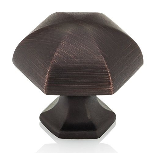 Southern Hills Oil Rubbed Bronze Cabinet Knobs - Pack of 5 - Kitchen Cupboard Knobs - Bronze Cabinet Hardware - Drawer Pulls - SHKM023-ORB-5