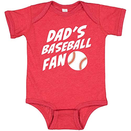 inktastic Dad's Baseball Fan Infant Creeper 12 Months Retro Heather Red 351da