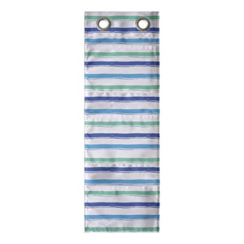 Ambesonne Harbour Stripe Hanging Pocket Organizer, Brushstroke Lines Backdrop in Several Tones Modern Minimalist Design, Printed Polyester Storage Bag with Pockets, 9" x 27", Royal Blue Seafoam