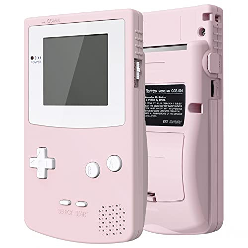 IPS Ready Upgraded eXtremeRate GBC Replacement Shell Full Housing Cover w/Buttons for Gameboy Color  Compatible with Both IPS V2  and  Standard LCD  Console  and  IPS Screen NOT Included - Sakura Pink
