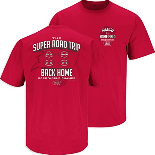 TB Football Fans. The Road Trip Home Red T-Shirt -Sm-5X- -Short Sleeve, Large-