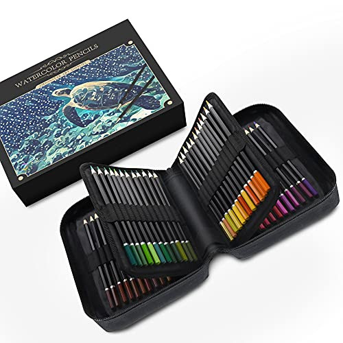 Orionstar 72 Watercolor Pencils Set with Zipper Case for Adult Artist Beginner, Vibrant Numbered Pencil with Premium Soft Core, Professional Art Supplies for Sketching Shading Coloring Book Orionstar 72 Watercolor Pencils Set with Zipper Case for Adult Artist Beginner, Vibrant Numbered Pencil with Premium Soft Core, Professional Art Supplies for Sketching Shading Coloring Book