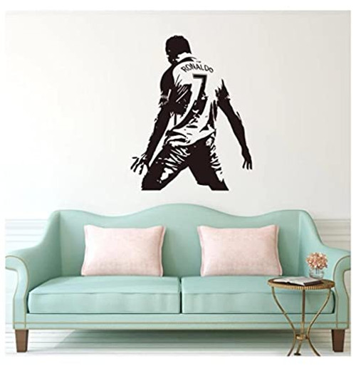 PIPISKY Wallpapers Vinyl PVC Football Player Wall Sticker Decals Nursery Boys Kids Room Decoration 73X54cm