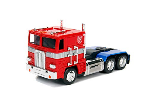 G1 Autobot Optimus Prime Truck Red with Robot on Chassis from Transformers TV Series Hollywood Rides Series Diecast Model by Jada 99477