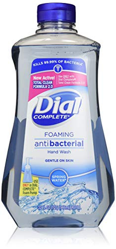 Dial Foaming Soap Refill, Complete Anti-bacteria Spring Water Hand Wash, 32 Oz -2 Bottle-