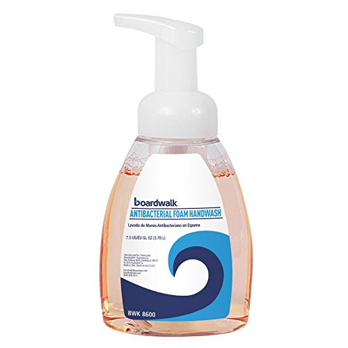 Boardwalk 8600 Antibacterial Foam Hand Soap, Fruity, 7.5 oz Pump Bottle -Case of 6-