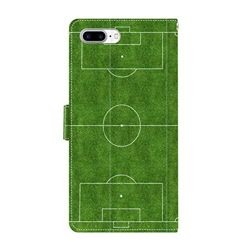 iPhone 7 Plus and iPhone 8 Plus -5.5"- Wallet Case Soccer Field for Women