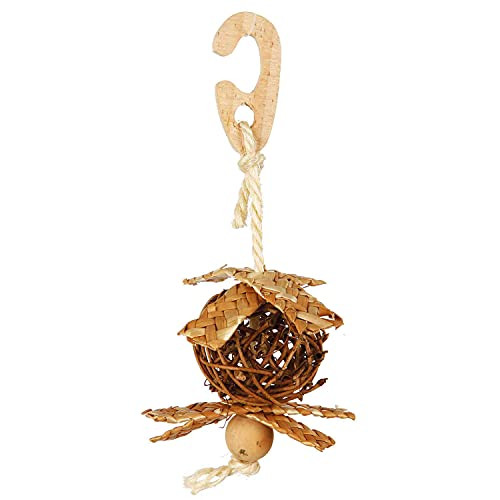 TRIXIE Wicker Ball with Bell, ø 5,5 cm/18 cm -Budgies, Canaries-