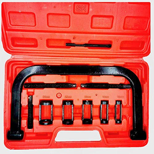 Detool Pro Valve Spring Compressor Automotive Repair Compression C-Clamp Tools Kit for Motorcycle, ATV, Car, Small Engine Vehicle Equipment