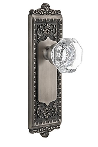 Grandeur Windsor Plate with Chambord Crystal Knob, Double Dummy, Antique Pewter