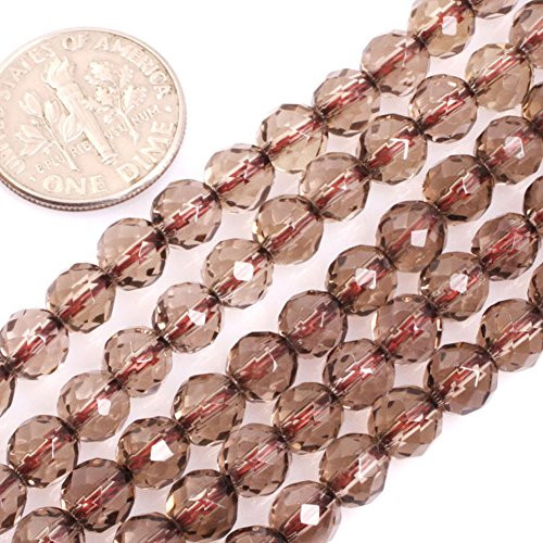 GEM-Inside Smoky Quartz Gemstone Loose Beads 6mm Natural Faceted Light Brown AAA Crystal Energy Stone Power for Jewelry Making 15" GEM-Inside Smoky Quartz Gemstone Loose Beads 6mm Natural Faceted Light Brown AAA Crystal Energy Stone Power for Jewelry Making 15"