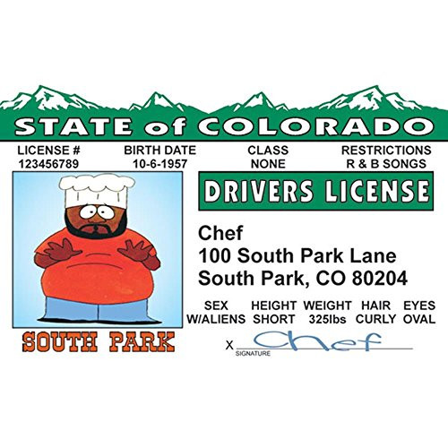 Signs 4 Fun Nuidb Chef Bus Pass's Driver's License