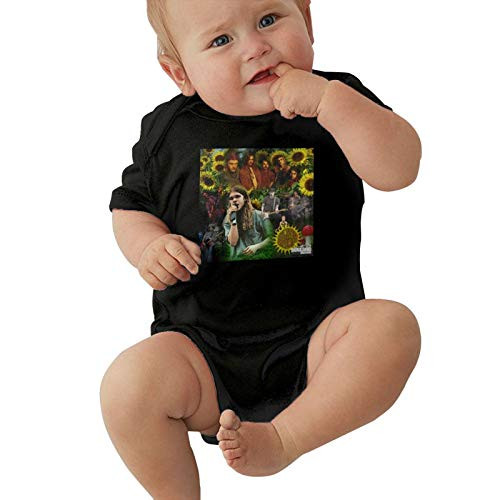 Kirito Beasley Neutral Baby Jersey Bodysuit, Baby Short Sleeve Onesies Bodysuits Music Band Fans Blind Melon Baby Onesies Bodysuits, Child Romper Cotton T-Shirts 0-3 Months Black
