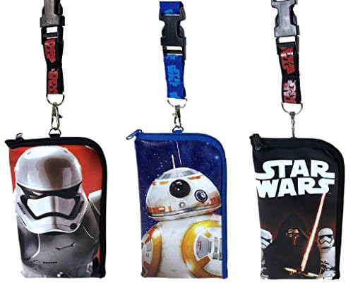 Disney Star Wars Lanyard ID Holder Cute Design Set of 3