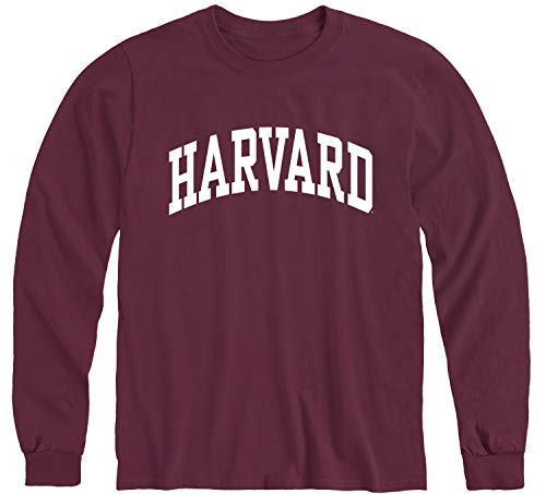 Ivysport Harvard University Crimson Long Sleeve T-Shirt, Classic, Maroon, Small
