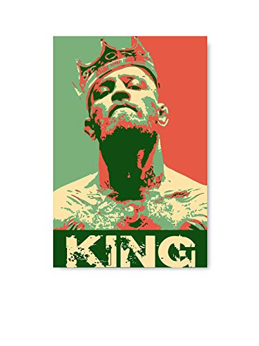 Funny Ugly Christmas Sweater Conor McGregor Unframed Wall Art King UFC McGregor Poster Sport Themed Colorful Wall Art Portrait Painting Pop Art Conor McGregor Fans Gifts 24" x 36"