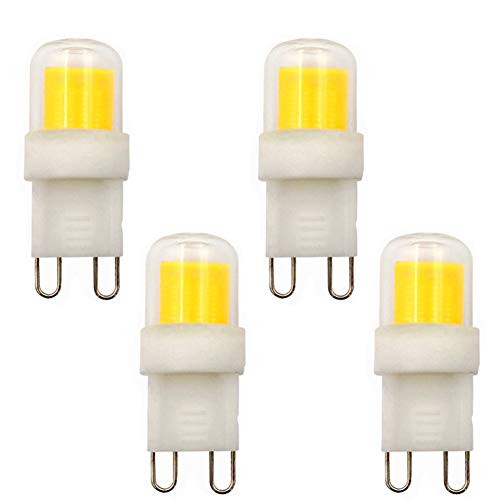Lxcom Lighting G9 LED Bulb 3W COB Light Bulb G9 Ceramic Bulbs Replacement 30W Equivalent Halogen Bulbs Daylight White 6000K G9 LED Bulbs for Home Lighting Ceiling Fan, Dimmable, AC110V -4 Pack- Lxcom Lighting G9 LED Bulb 3W COB Light Bulb G9 Ceramic Bulbs Replacement 30W Equivalent Halogen Bulbs Daylight White 6000K G9 LED Bulbs for Home Lighting Ceiling Fan, Dimmable, AC110V -4 Pack-