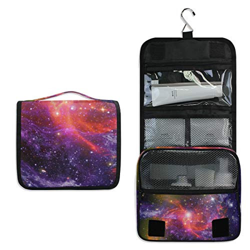 Hanging Travel Toiletry Bag - Universe Galaxy Cosmetic Makeup Bag Pouch Organizer for Women and Girls Waterproof