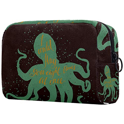 Large Makeup Bag Zipper Pouch Travel Cosmetic Organizer for Women and Girls - Sea Animal