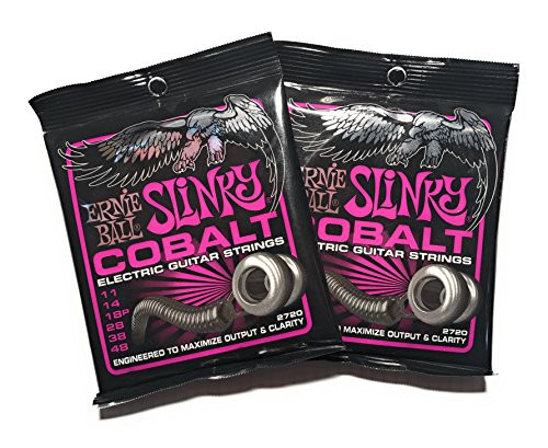 Ernie Ball 2720 Power Slinky Cobalt Electric Guitar Strings 11-48 2 Pack