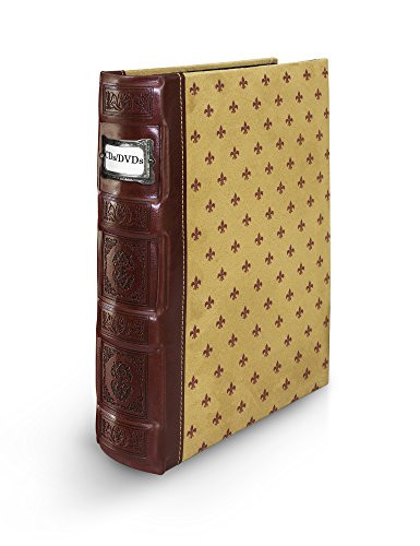 Bellagio-Italia Crimson DVD Storage Binder - Stores Up to 48 DVDs, CDs, or Blu-Rays - Stores DVD Cover Art - Acid-Free Sheets