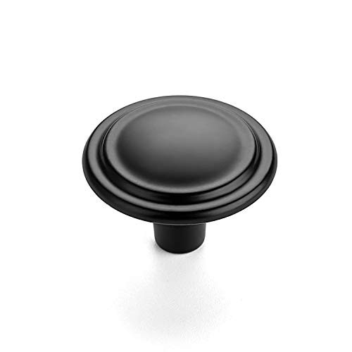 Ravinte 25 Pack 1-1/5 inch Matte Black Zinc Cabinet knobs Kitchen Cabinet Knobs  Drawer Knobs Dresser Knobs Drawer Pulls Cabinet Door Knobs Dresser Drawer Handles Knobs for Dresser Drawers