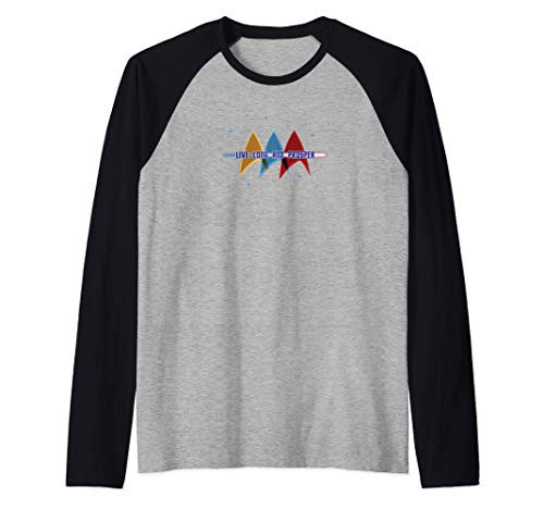 Star Trek- The Original Series Live Long and Prosper Deltas Raglan Baseball Tee