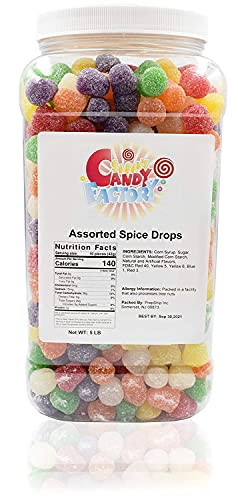 Sarah's Candy Factory Assorted Spice Drops -5 Lbs in Jar-