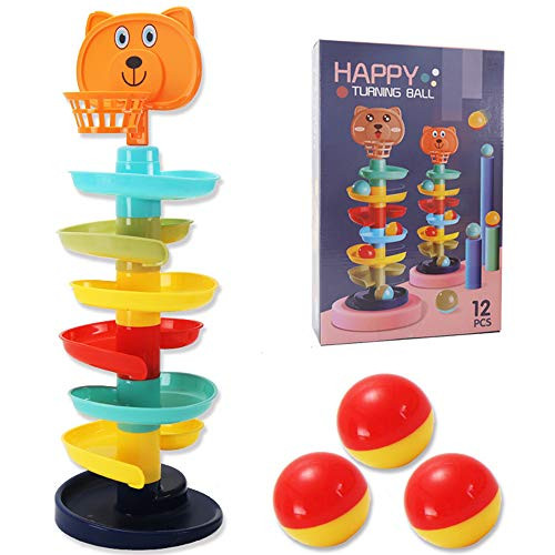Ball Drop Toys for Baby and Toddler, Swirl Ball Ramp, Ball Drop Tower Colorful Ball, Spin Track Rolling Ball Pile Tower Baby Toys Rattles, Activity Toy Educational Toys Gift -Size - 7 Layers- Ball Drop Toys for Baby and Toddler, Swirl Ball Ramp, Ball Drop Tower Colorful Ball, Spin Track Rolling Ball Pile Tower Baby Toys Rattles, Activity Toy Educational Toys Gift -Size - 7 Layers-