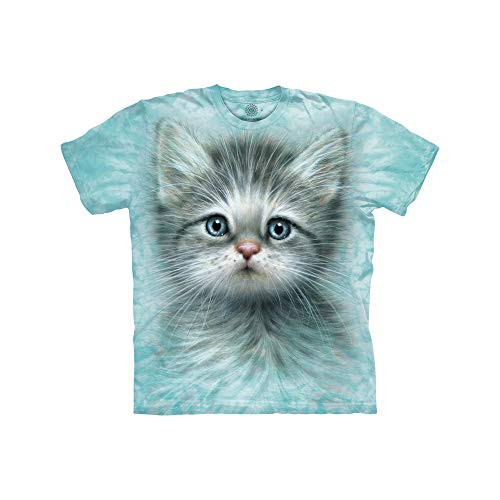 The Mountain Blue Eyed Kitten Child T-Shirt, Teal, Small