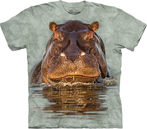 The Mountain Hippo Adult T-Shirt, Green, XL The Mountain Hippo Adult T-Shirt, Green, XL
