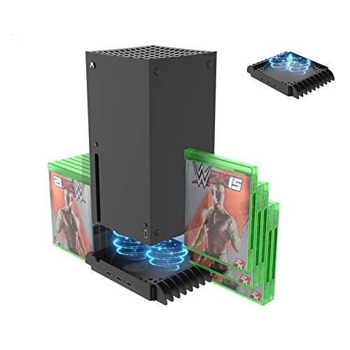 JYS-X133 Xbox Series X Cooling Fan Stand With Game Disc Storage Rack For Xbox Series X Console Cooler Base?Does not include console game disc?