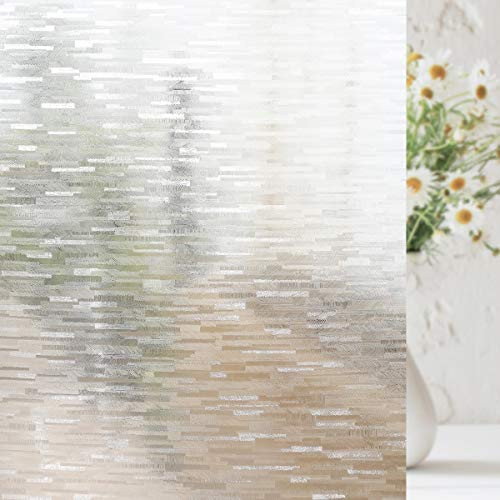 Funfox Window Film Privacy, Frosted Non Adhesive UV Blocking Window Cling Opaque Window Sticker Static Cling Removable Glass Film for Home Office 35.4" x 78.7" Funfox Window Film Privacy, Frosted Non Adhesive UV Blocking Window Cling Opaque Window Sticker Static Cling Removable Glass Film for Home Office 35.4" x 78.7"