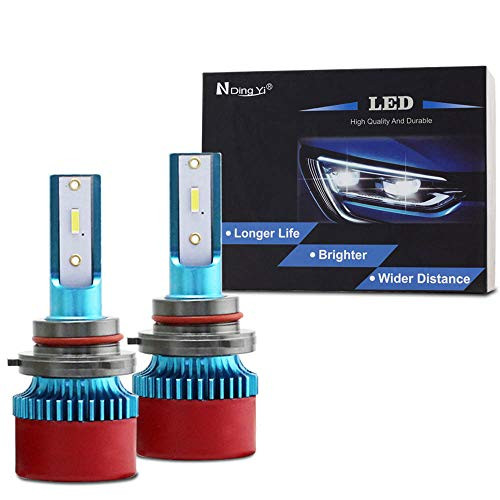 NDINGYI 9005/HB3 High Beam Low Beam 14000LM LED Headlight Bulbs Combo Package 1860 Chips 6000K Cool White