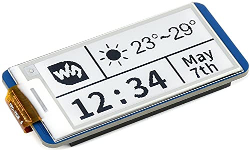 Waveshare 2.13inch E-Paper Display Module for Raspberry Pi Pico, Black White Two-Color 250x122 Pixel E-Paper Screen LCD SPI Interface Support Partial Refresh Paper-Like Effect Wide Viewing Angle