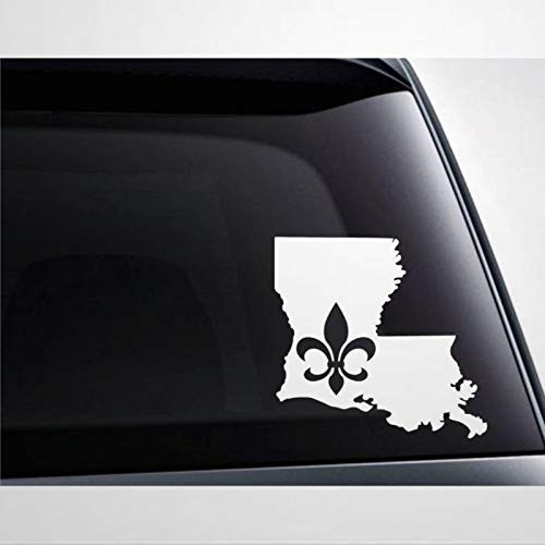 Louisiana Fleur De Lis auto Sticker,Vinyl Car Decal,Decor for Window,Bumper,Laptop,Walls,Computer,Tumbler,Mug,Cup,Phone,Truck,Car Accessories