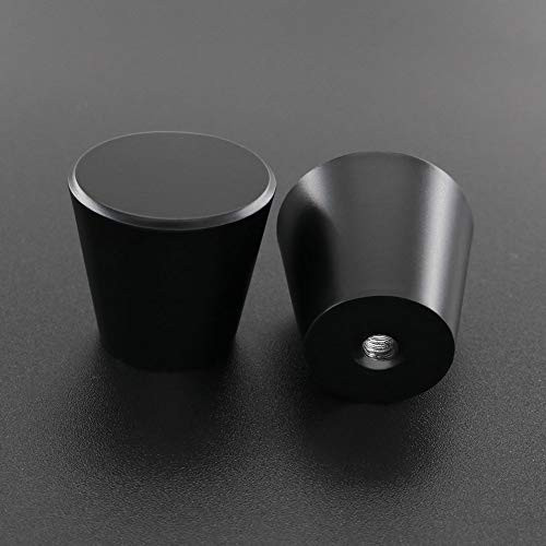 homdiy Black Cabinet Knobs Black Drawer Knobs - LS745BK Solid Round Cabinet Knobs Kitchen Cabinet Hardware Black Knobs for Dresser Drawers, 25 Pack