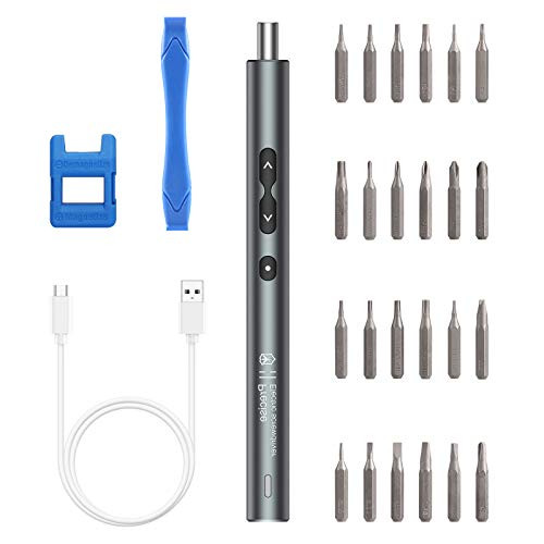 ORIA Electric Screwdriver, Fathers Day Gifts, 28 in 1 Precision Screwdriver Set with 24 Bits and USB Cable, Portable Magnetic Repair Tool Kit with LED Lights for Phones Watch Jewelers Computers ORIA Electric Screwdriver, Fathers Day Gifts, 28 in 1 Precision Screwdriver Set with 24 Bits and USB Cable, Portable Magnetic Repair Tool Kit with LED Lights for Phones Watch Jewelers Computers