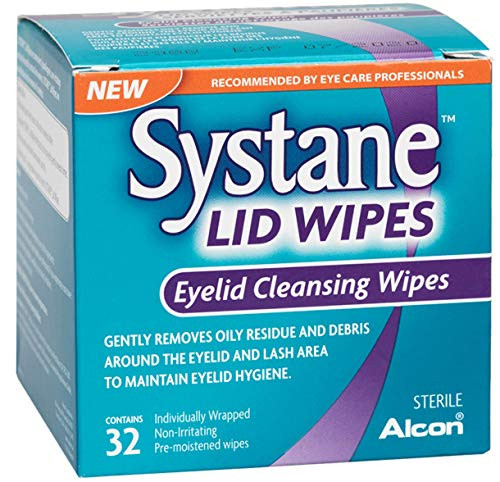 3 x Systane Lid Wipes - Eyelid Cleansing Wipes - Sterile, Count of 32
