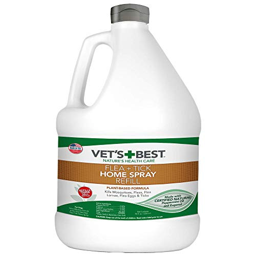 Vet's Best Flea and Tick Home Spray - Flea Treatment for Dogs and Home - Flea Killer with Certified Natural Oils - 96 Ounces Refill