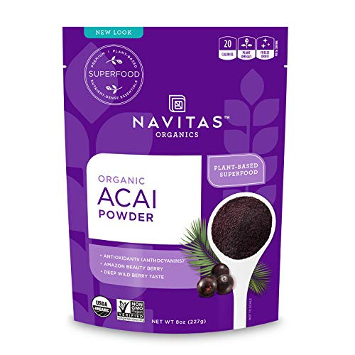 Navitas Organics Acai Powder, 8 oz Bag, 76 Servings  Organic, Non-GMO, Freeze-Dried, Gluten-Free