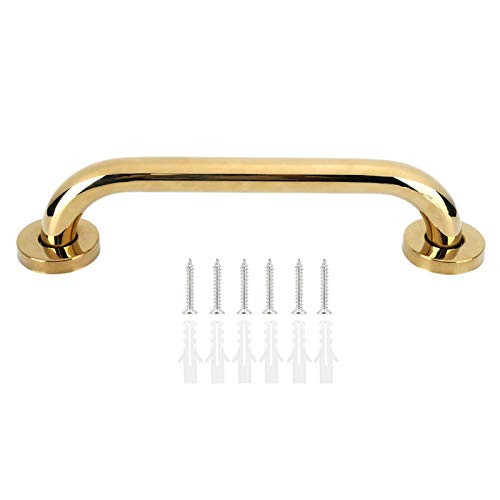 VEESYV Bath Shower Grab Bars Stainless Steel Safety Grab Bathroom Shower Handrail ?Support Handle Towel Rack for Elderly Bath Shower Tub Handle Gold -Color - Gold-