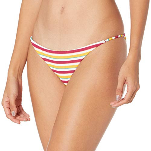 Volcom Junior's Stripe While Haute Skimpy Bikini Bottom, Multi, Medium