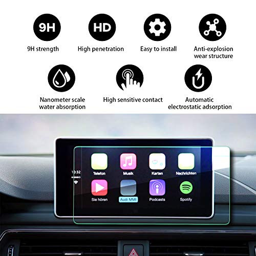 2018 2019 Audi Q5 2 MMI 8.3Inch in-Dash Protective Film, Scratch Resistance High Definition Anti-Explosion Easy to Clean & Touch Sensitivity Screen Protector