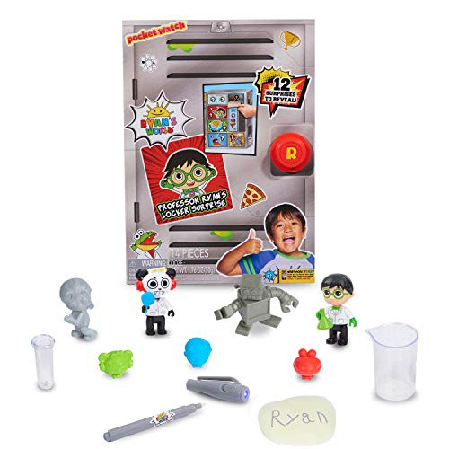 RYAN'S WORLD Professor Ryans Locker Surprise, 12 Surprises Inside Includes Toy Figures and Slime, Styles May Vary