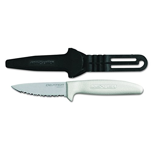 Dexter-Russell Sani-Safe S151SC-GWE 3-1/2" Utility/Net Tiger Edge Knife with Sheath