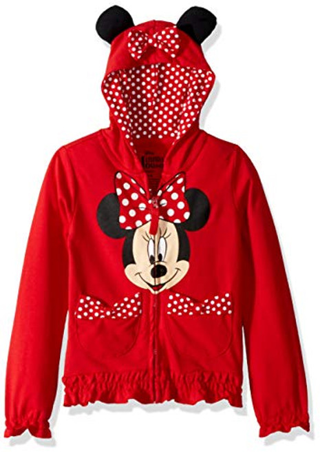 Disney FREEZE Little Girls' Minnie Polka Dot Bow Toddler Hoodie, Red, 3T Disney FREEZE Little Girls' Minnie Polka Dot Bow Toddler Hoodie, Red, 3T