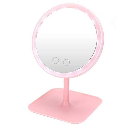 ??????? ???? ????? Adjustable Vanity Mirror LED Vanity Mirror LED Pro Vanity Mirror Portable Vanity Mirror LED Desktop Travel Cosmetic Mirror For Hotel For Home-Girl fan-