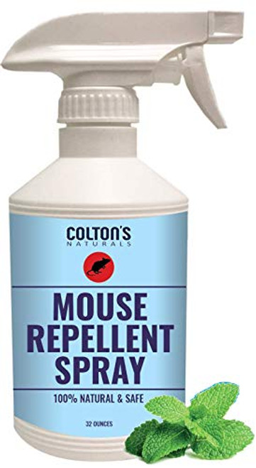 Coltons Naturals Mice Repellent - 32 Ounce -Mouse Repellent Spray - 100 percent Natural Peppermint Oil to Repel Mice, Rodent Repellent - Natural Deterrent to Rats  and  Mice - Best Alternative to Mouse Trap