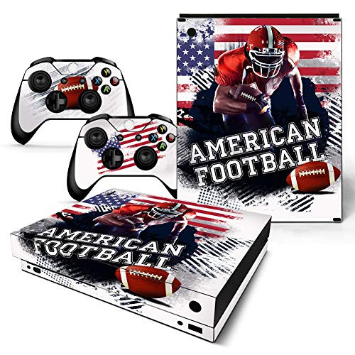 ZOOMHITSKINS X1 X Skins for Console and Controller, Sports Game American Football USA Flag Quarterback, High Quality, Durable, Bubble-free, Goo-free, 2 Controller Skins 1 Console Skin, Made in USA